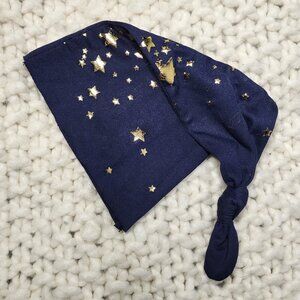 Night sky nightcap, gold moon and stars